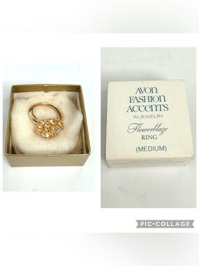 vintage Avon Fashion Accents "Flowerblaze" ring 1970s